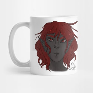 Redhead Elf character design Mug